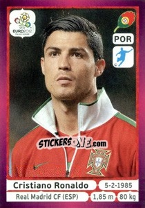 Sticker Cristiano Ronaldo - UEFA Euro Poland-Ukraine 2012. Deutschland edition n. 277 - Panini