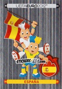 Sticker Official Mascot - España - UEFA Euro Poland-Ukraine 2012. Deutschland edition - Panini