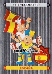 Sticker Official Mascot - España - UEFA Euro Poland-Ukraine 2012. Deutschland edition n. 281 - Panini