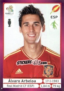 Sticker álvaro Arbeloa - UEFA Euro Poland-Ukraine 2012. Deutschland edition n. 292 - Panini