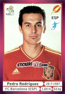 Sticker Pedro Rodríguez - UEFA Euro Poland-Ukraine 2012. Deutschland edition n. 303 - Panini