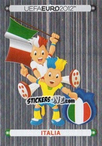 Sticker Official Mascot - Italia - UEFA Euro Poland-Ukraine 2012. Deutschland edition n. 310 - Panini