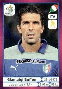 Sticker Gianluigi Buffon - UEFA Euro Poland-Ukraine 2012. Deutschland edition n. 316 - Panini