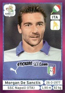 Sticker Morgan De Sanctis - UEFA Euro Poland-Ukraine 2012. Deutschland edition n. 317 - Panini