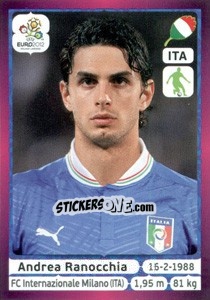 Sticker Andrea Ranocchia - UEFA Euro Poland-Ukraine 2012. Deutschland edition n. 320 - Panini