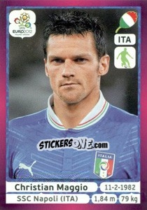 Sticker Christian Maggio - UEFA Euro Poland-Ukraine 2012. Deutschland edition n. 323 - Panini