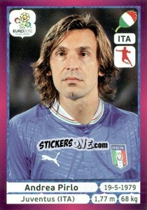 Sticker Andrea Pirlo - UEFA Euro Poland-Ukraine 2012. Deutschland edition n. 325 - Panini