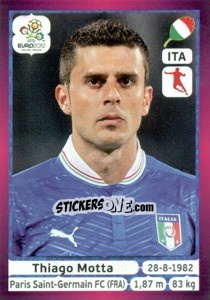 Sticker Thiago Motta - UEFA Euro Poland-Ukraine 2012. Deutschland edition n. 326 - Panini