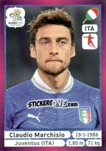Sticker Claudio Marchisio - UEFA Euro Poland-Ukraine 2012. Deutschland edition n. 327 - Panini
