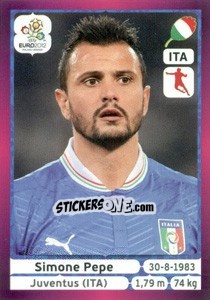 Sticker Simone Pepe - UEFA Euro Poland-Ukraine 2012. Deutschland edition n. 330 - Panini