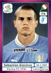 Sticker Sebastian Giovinco - UEFA Euro Poland-Ukraine 2012. Deutschland edition n. 331 - Panini