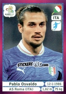 Sticker Pablo Osvaldo - UEFA Euro Poland-Ukraine 2012. Deutschland edition n. 332 - Panini