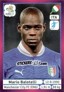 Cromo Mario Balotelli - UEFA Euro Poland-Ukraine 2012. Deutschland edition - Panini