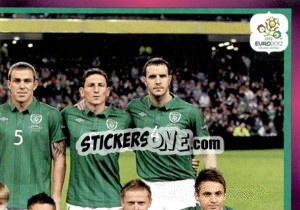 Sticker Team - Rep. of Ireland - UEFA Euro Poland-Ukraine 2012. Deutschland edition n. 342 - Panini