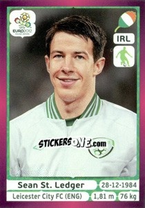 Sticker Sean St. Ledger - UEFA Euro Poland-Ukraine 2012. Deutschland edition n. 348 - Panini