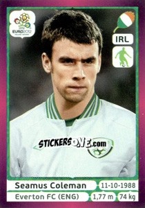 Sticker Seamus Coleman - UEFA Euro Poland-Ukraine 2012. Deutschland edition n. 351 - Panini