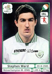 Sticker Stephen Ward - UEFA Euro Poland-Ukraine 2012. Deutschland edition n. 355 - Panini