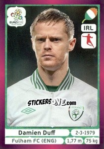 Sticker Damien Duff - UEFA Euro Poland-Ukraine 2012. Deutschland edition n. 357 - Panini