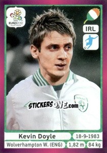 Sticker Kevin Doyle - UEFA Euro Poland-Ukraine 2012. Deutschland edition n. 362 - Panini