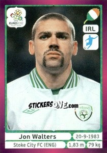 Sticker Jon Walters - UEFA Euro Poland-Ukraine 2012. Deutschland edition n. 363 - Panini