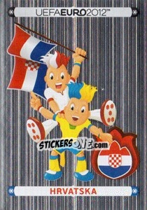 Sticker Official Mascot - Hrvatska - UEFA Euro Poland-Ukraine 2012. Deutschland edition - Panini