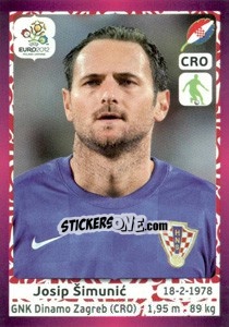 Sticker Josip šimunic - UEFA Euro Poland-Ukraine 2012. Deutschland edition - Panini