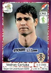 Sticker Vedran Corluka - UEFA Euro Poland-Ukraine 2012. Deutschland edition n. 377 - Panini