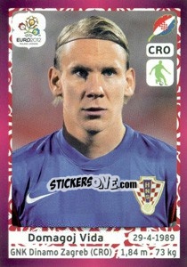 Sticker Domagoj Vida - UEFA Euro Poland-Ukraine 2012. Deutschland edition n. 381 - Panini