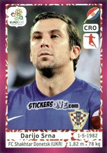 Sticker Darijo Srna - UEFA Euro Poland-Ukraine 2012. Deutschland edition - Panini