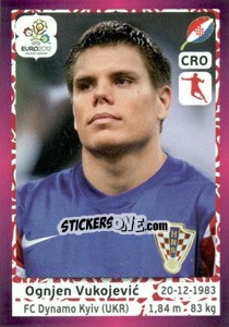 Sticker Ognjen Vukojevic - UEFA Euro Poland-Ukraine 2012. Deutschland edition n. 384 - Panini