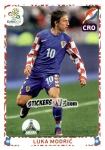 Sticker Luka Modric - UEFA Euro Poland-Ukraine 2012. Deutschland edition n. 395 - Panini