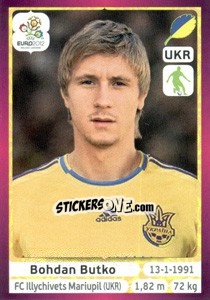 Sticker Bohdan Butko - UEFA Euro Poland-Ukraine 2012. Deutschland edition n. 409 - Panini