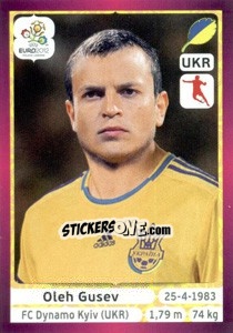 Sticker Oleh Gusev - UEFA Euro Poland-Ukraine 2012. Deutschland edition n. 413 - Panini