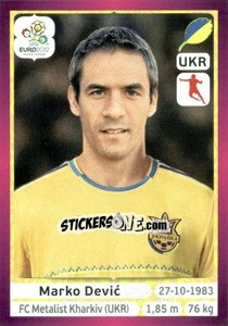 Cromo Marko Devic - UEFA Euro Poland-Ukraine 2012. Deutschland edition n. 417 - Panini