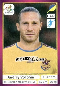 Sticker Andriy Voronin - UEFA Euro Poland-Ukraine 2012. Deutschland edition n. 418 - Panini