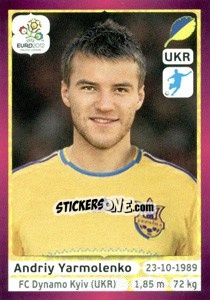 Cromo Andriy Yarmolenko - UEFA Euro Poland-Ukraine 2012. Deutschland edition - Panini