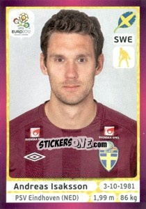 Sticker Andreas Isaksson - UEFA Euro Poland-Ukraine 2012. Deutschland edition n. 432 - Panini