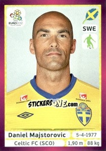Sticker Daniel Majstorovic - UEFA Euro Poland-Ukraine 2012. Deutschland edition n. 435 - Panini