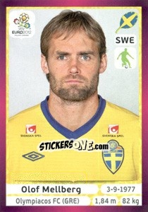 Sticker Olof Mellberg - UEFA Euro Poland-Ukraine 2012. Deutschland edition n. 436 - Panini