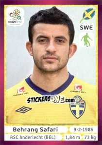Sticker Behrang Safari - UEFA Euro Poland-Ukraine 2012. Deutschland edition n. 440 - Panini