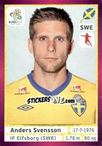 Sticker Anders Svensson - UEFA Euro Poland-Ukraine 2012. Deutschland edition n. 441 - Panini
