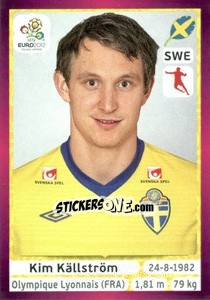 Sticker Kim Källström - UEFA Euro Poland-Ukraine 2012. Deutschland edition n. 442 - Panini