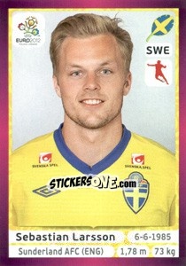 Sticker Sebastian Larsson - UEFA Euro Poland-Ukraine 2012. Deutschland edition n. 444 - Panini
