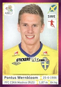 Sticker Pontus Wernbloom - UEFA Euro Poland-Ukraine 2012. Deutschland edition n. 445 - Panini