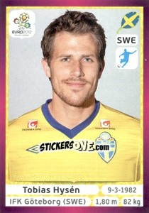 Sticker Tobias Hysén - UEFA Euro Poland-Ukraine 2012. Deutschland edition n. 448 - Panini