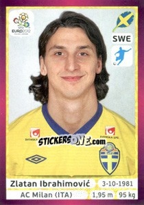 Sticker Zlatan Ibrahimovic - UEFA Euro Poland-Ukraine 2012. Deutschland edition n. 451 - Panini