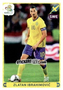 Sticker Zlatan Ibrahimovic - UEFA Euro Poland-Ukraine 2012. Deutschland edition n. 454 - Panini