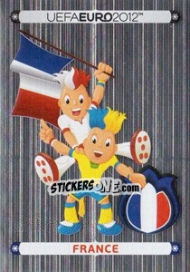 Sticker Official Mascot - France - UEFA Euro Poland-Ukraine 2012. Deutschland edition - Panini