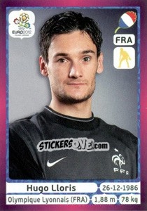 Sticker Hugo Lloris - UEFA Euro Poland-Ukraine 2012. Deutschland edition n. 461 - Panini