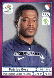 Sticker Patrice Evra - UEFA Euro Poland-Ukraine 2012. Deutschland edition n. 463 - Panini